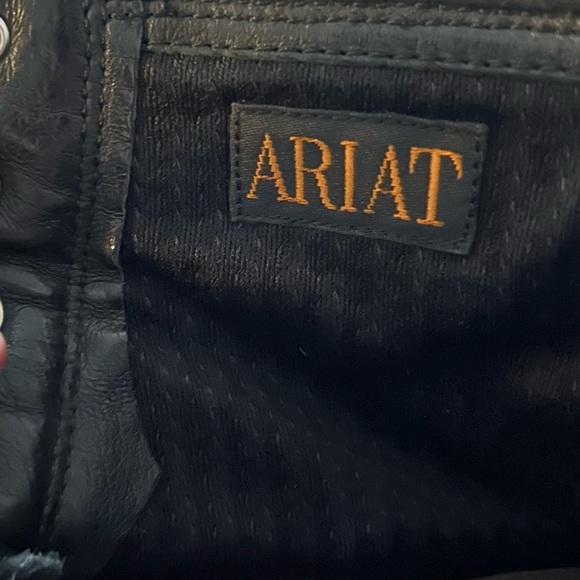 Black Ariat Ropers, Lace up Western Boots Black, Good Condition Womens 8.5 - Picture 8 of 10